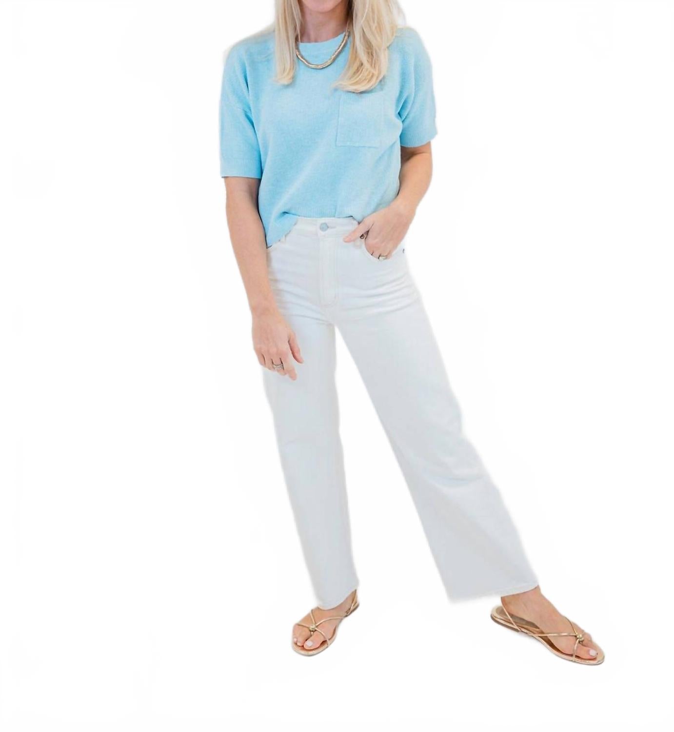 KD45476 Waffle knit top