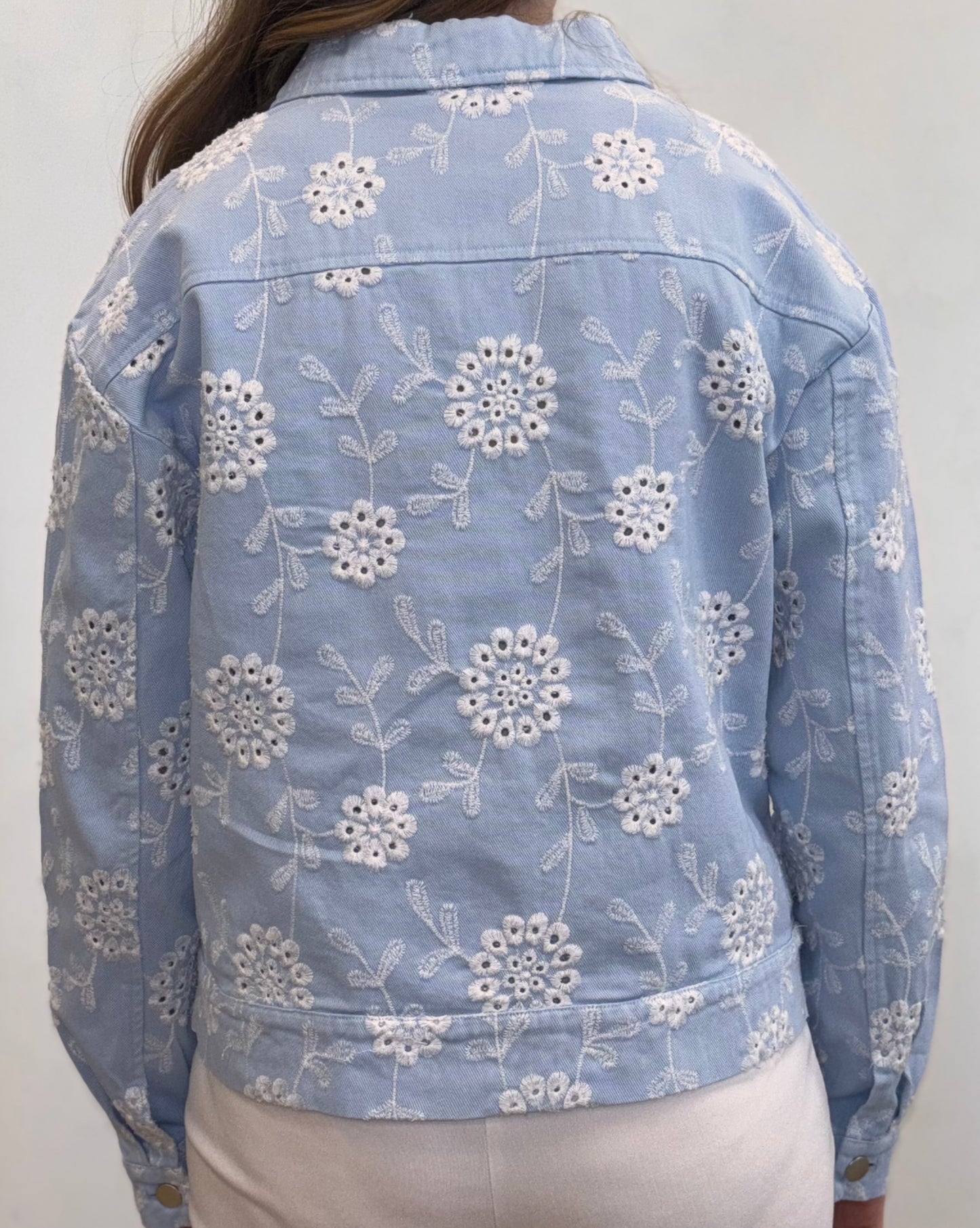 Eyelet Button Front Jacket