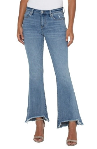 Hannah Flare with Curve Fray Hem 30in Inseam