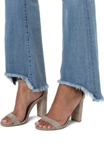 Hannah Flare with Curve Fray Hem 30in Inseam