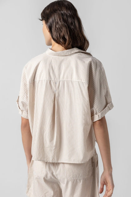 Stripeed Boxy Button Down