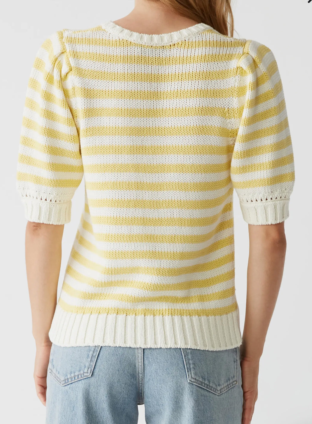 Rosanna Striped Puff Sleeve Sweater