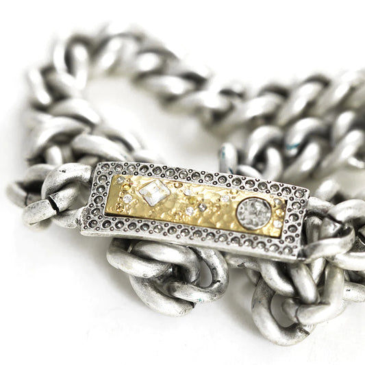 Vintage Silver Zeus Double Wrap Bracelet