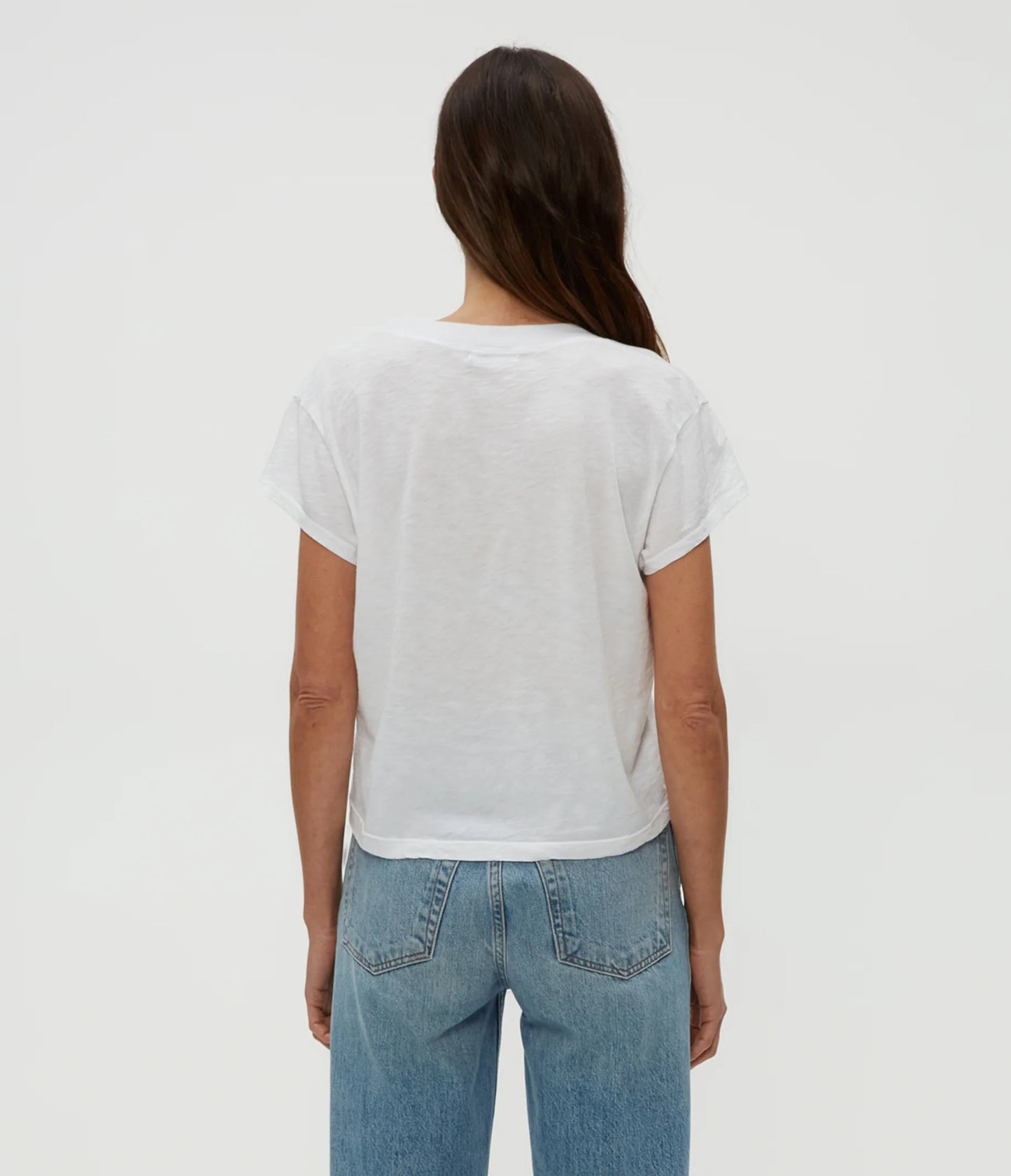 Harlan Cropped V-Neck Tee