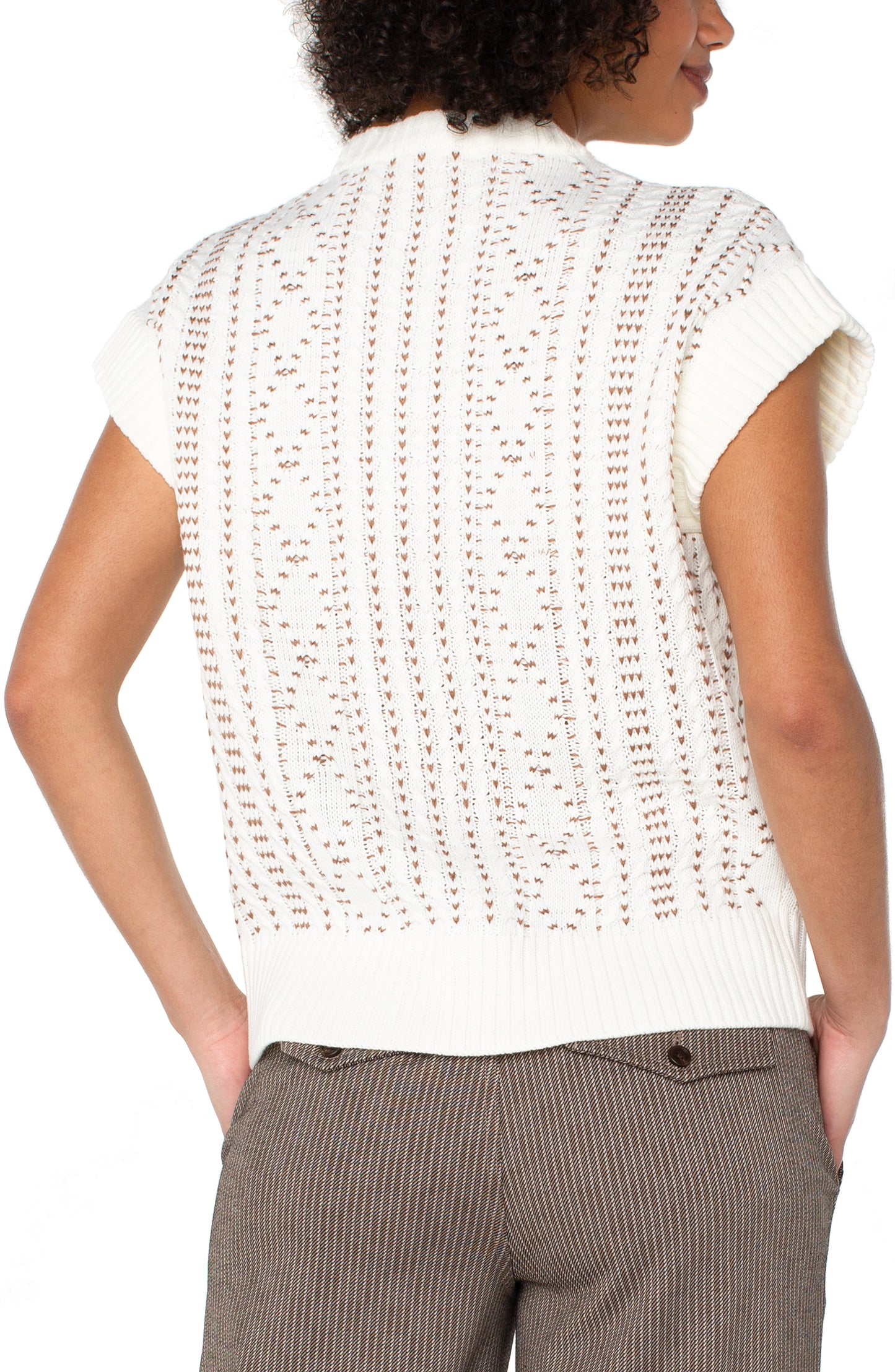 cap slv dolman 1/2 zip sweater