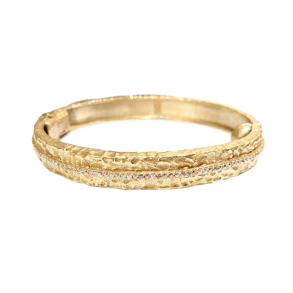 Gold Egy Crystal Bangle