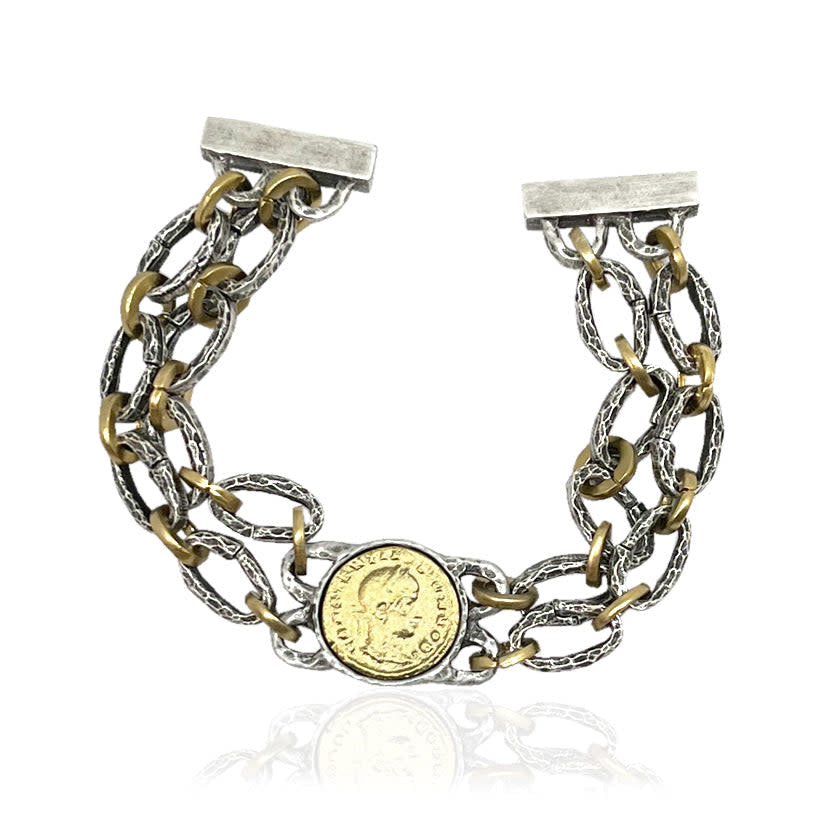 Vintage Silver Link Constantine Bracelet