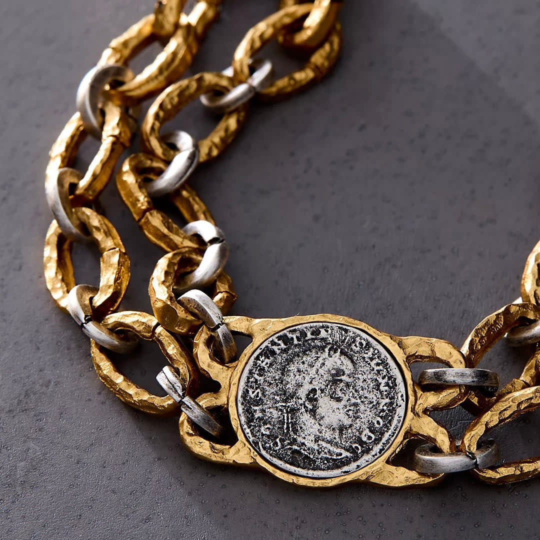 Gold Link Constantine Bracelet