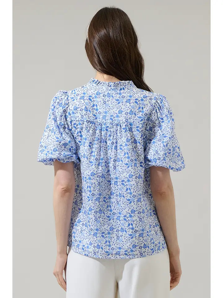 Maisie Floral Idara Button Down Top
