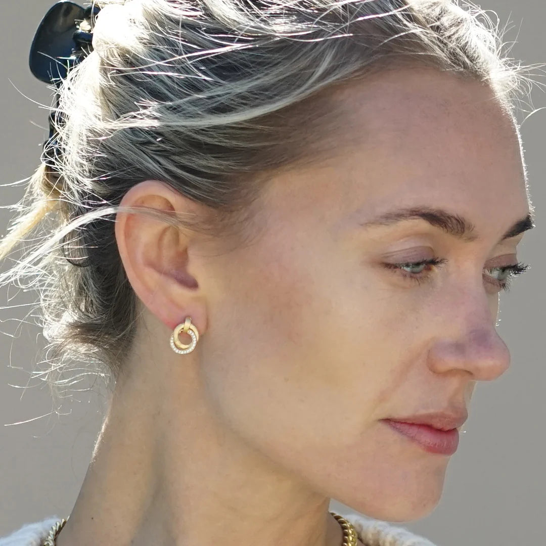 Gold Mini Trinity Earrings