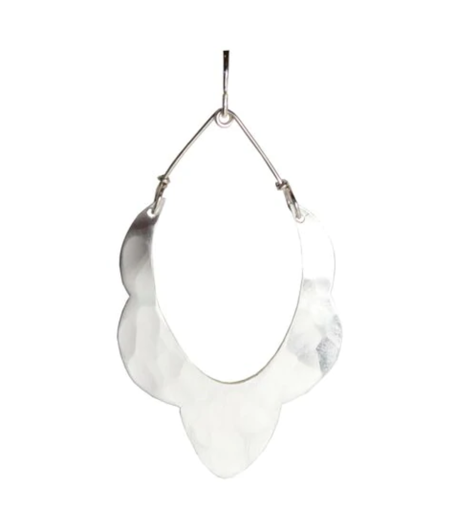 Silver Small Scalloped Moroccan Earrings