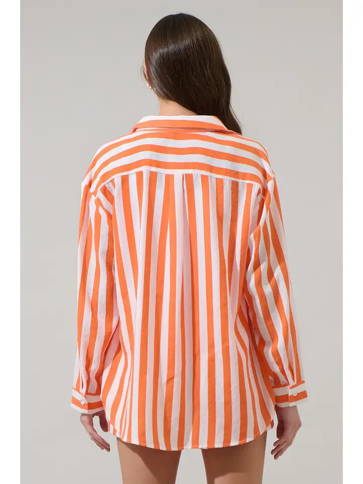 Valera Striped Dalton Boyfriend Button Down Shirt