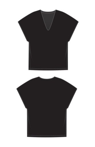 dolman slve v neck top