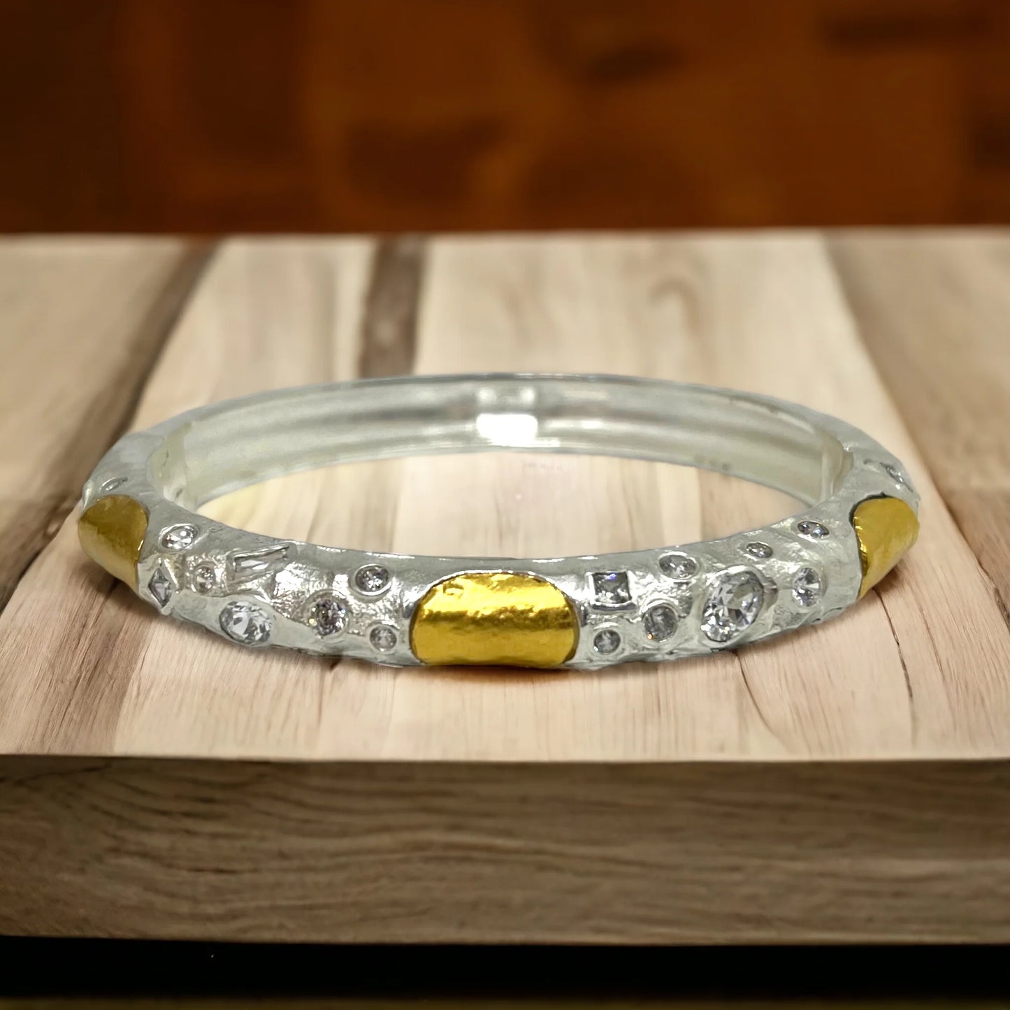 Satin Silver Cela Bangle