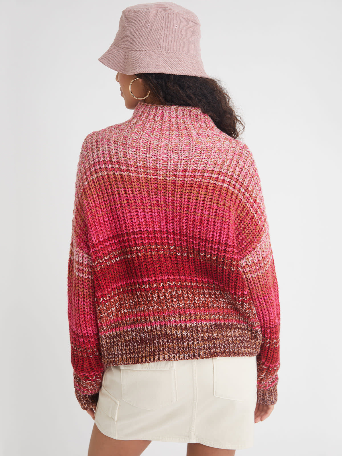 Valerie Ombre Mockneck Pullover Sweater