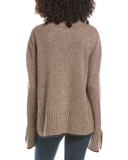 Split Cuff High Neck