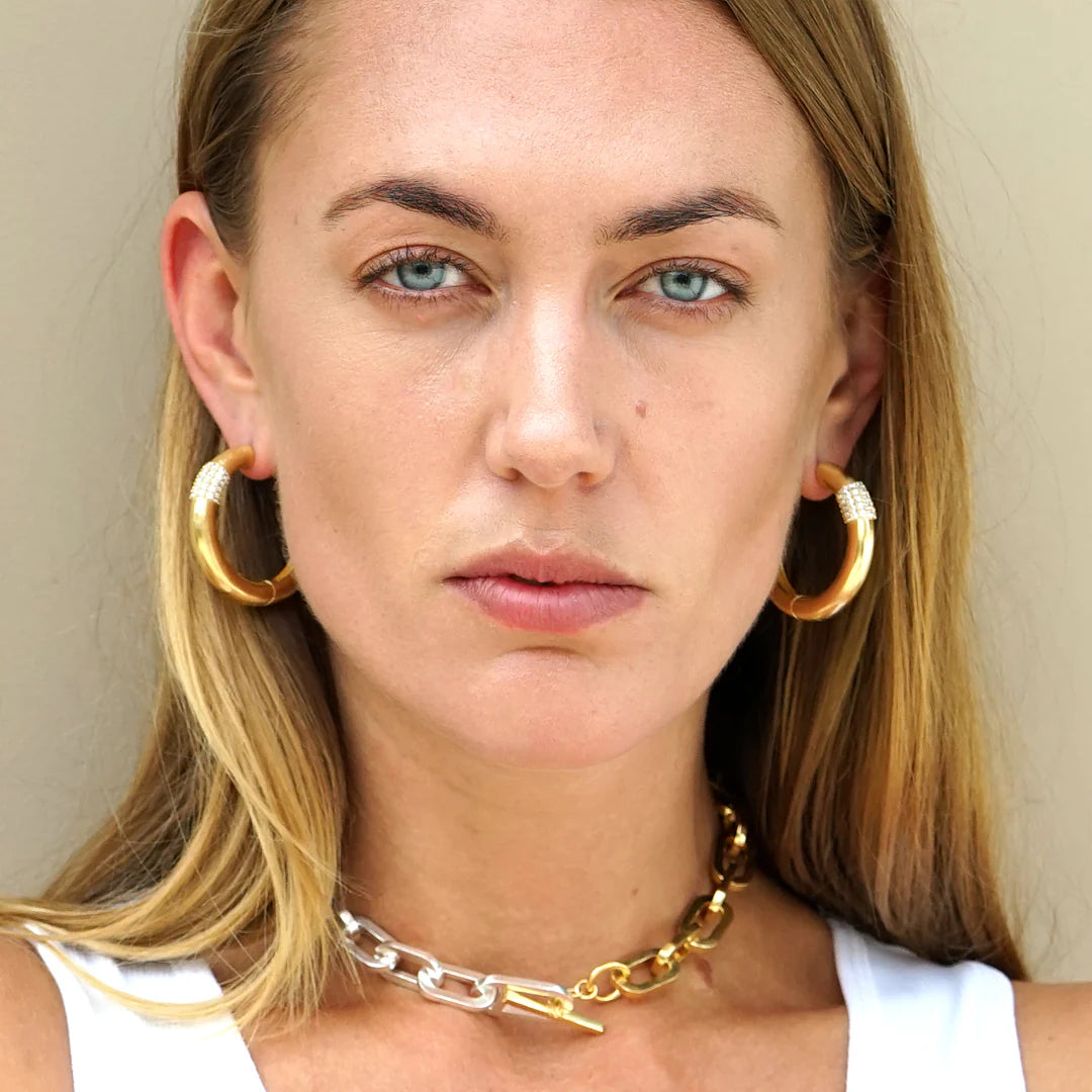 Gold Botere Tube Hoops 1.5"