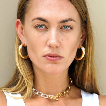 Gold Botere Tube Hoops 1.5"
