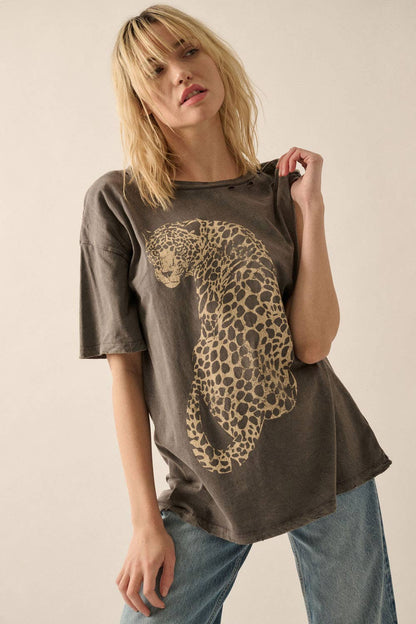 Cheetah Mineral Washed Tee
