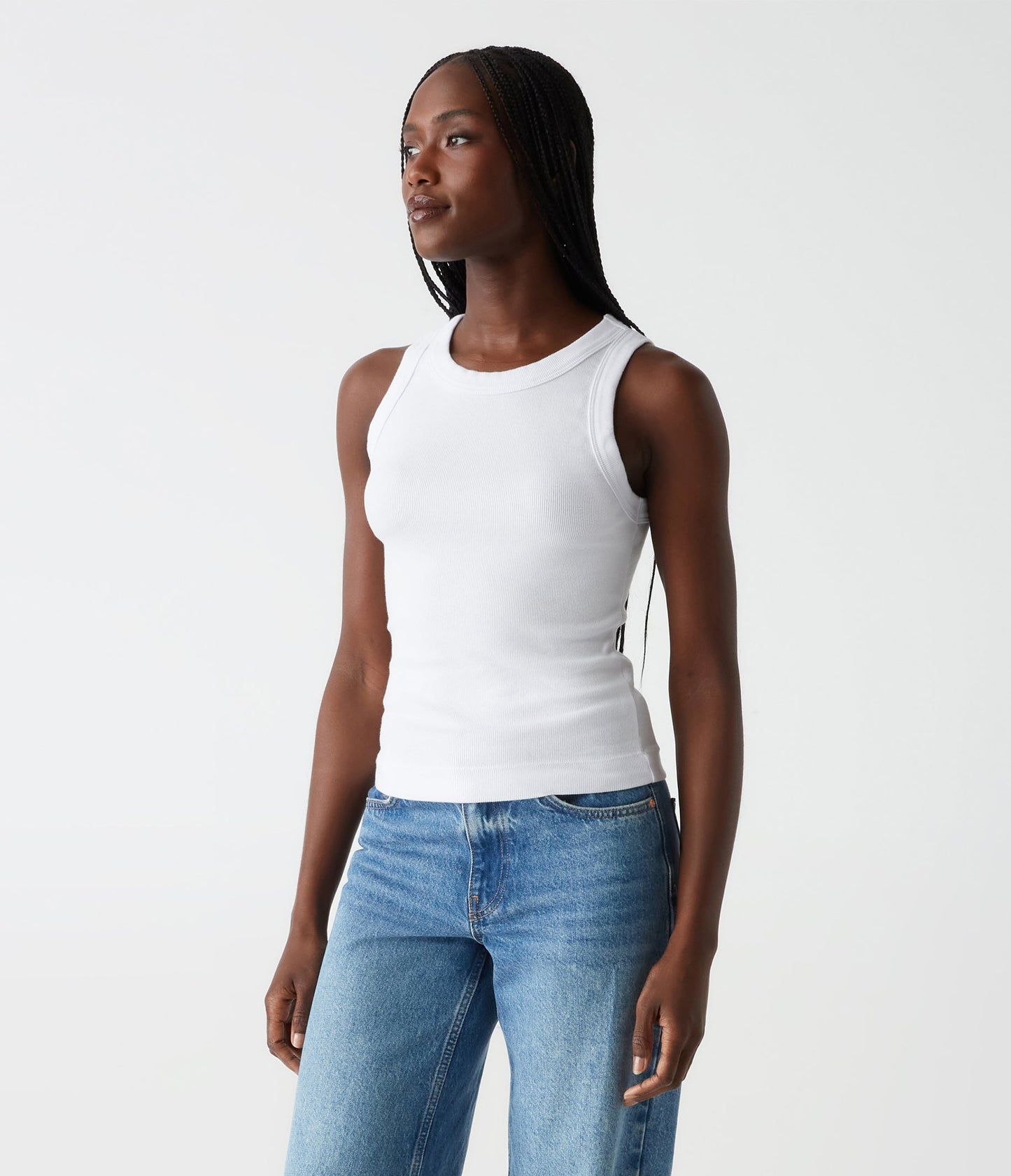 Gina Wide Binding Crop Tank Top