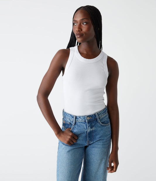 Gina Wide Binding Crop Tank Top