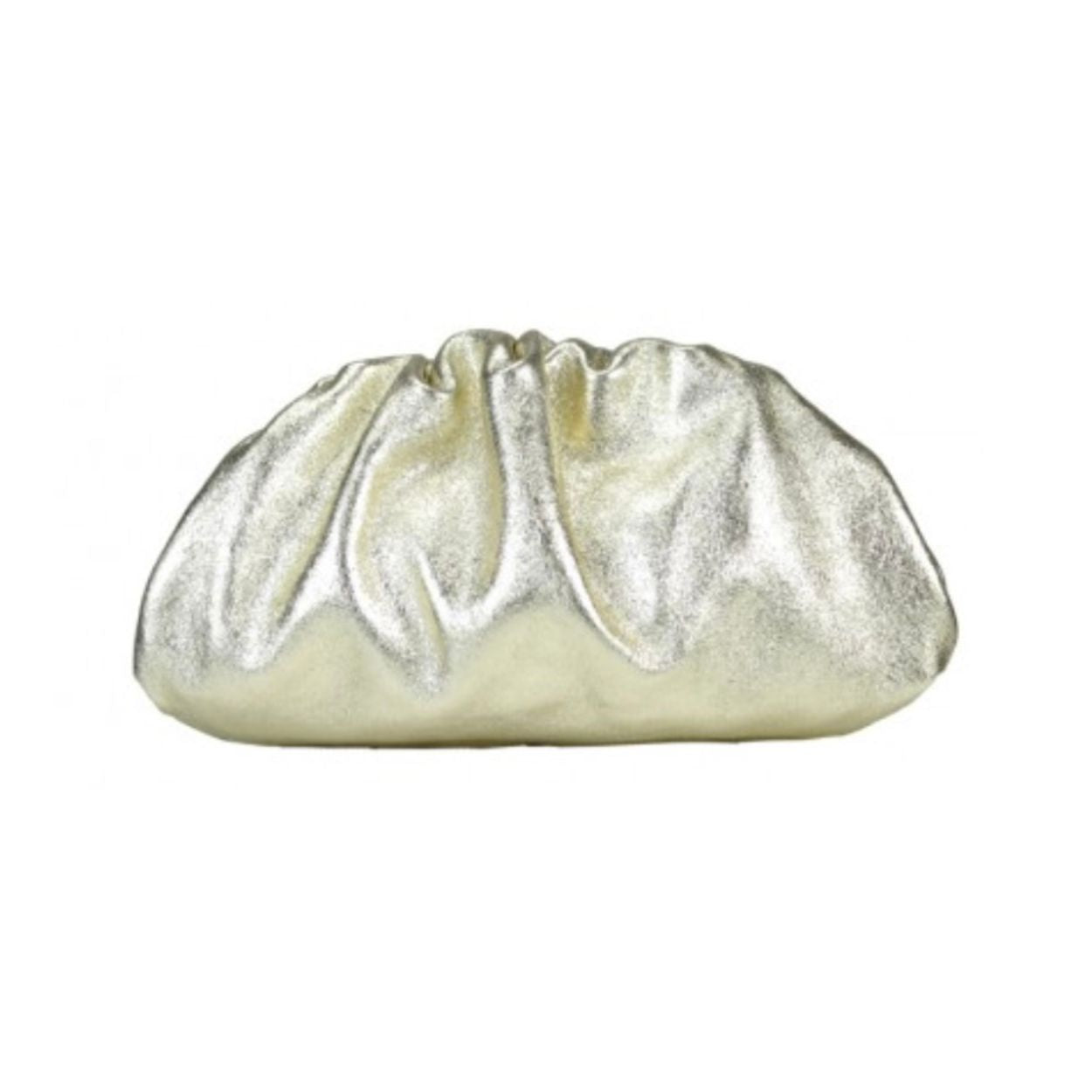 Cloud Metallic Leather Clutch