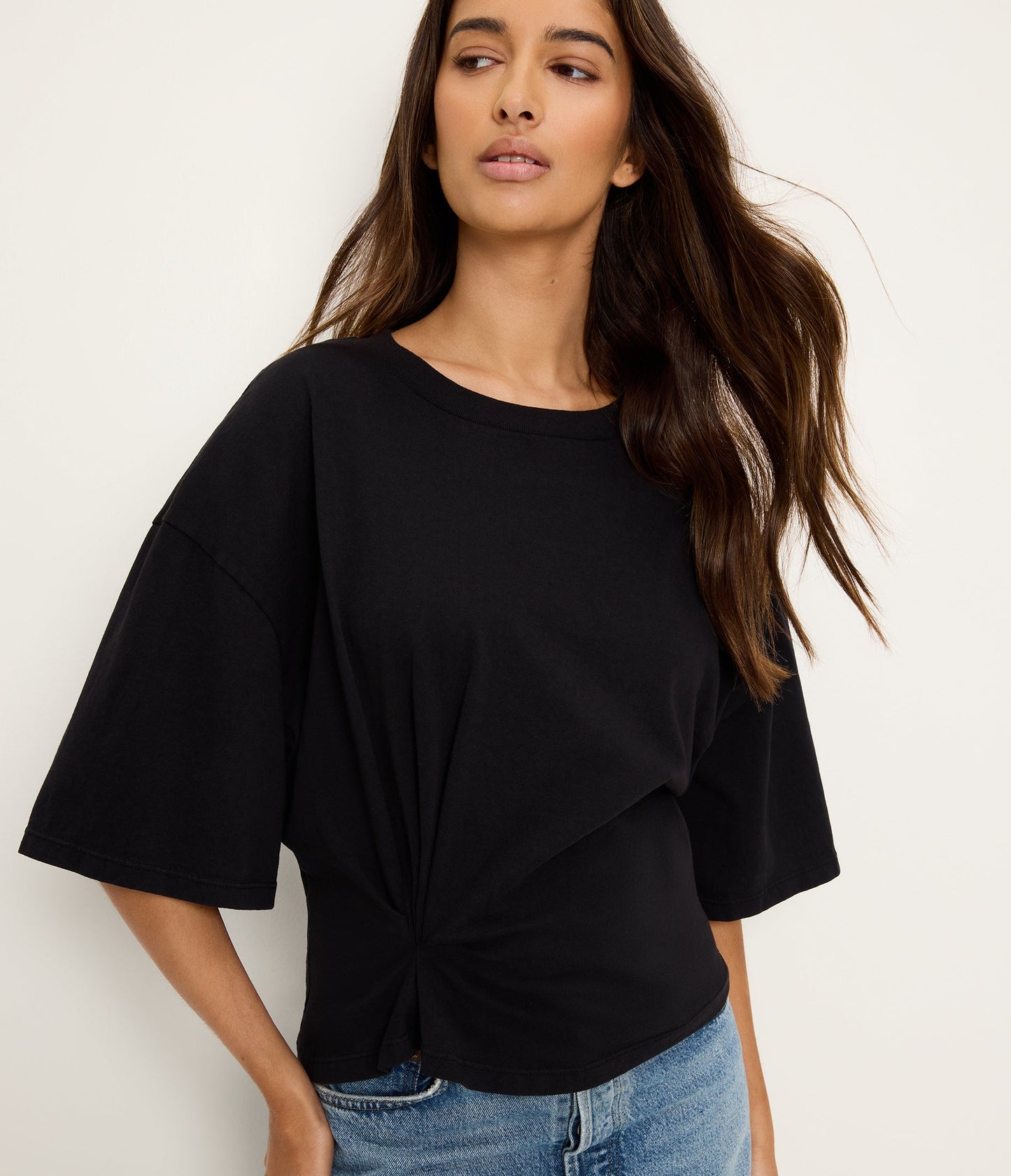 Zinnia Side Pleated Tee