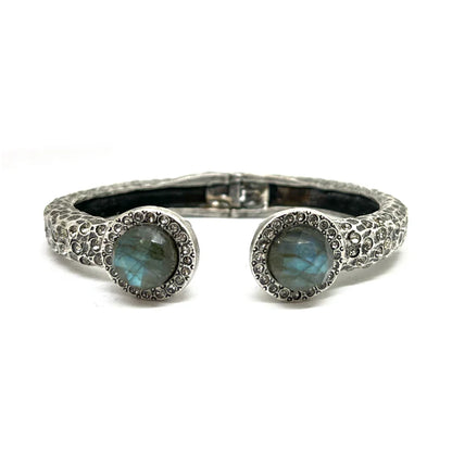 Vintage Silver Tuscany Double Labradorite Bangle