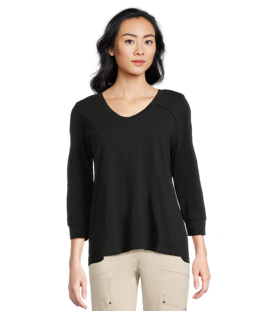 61687  V-Neck Tee w/ Rib Trim