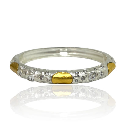Satin Silver Cela Bangle