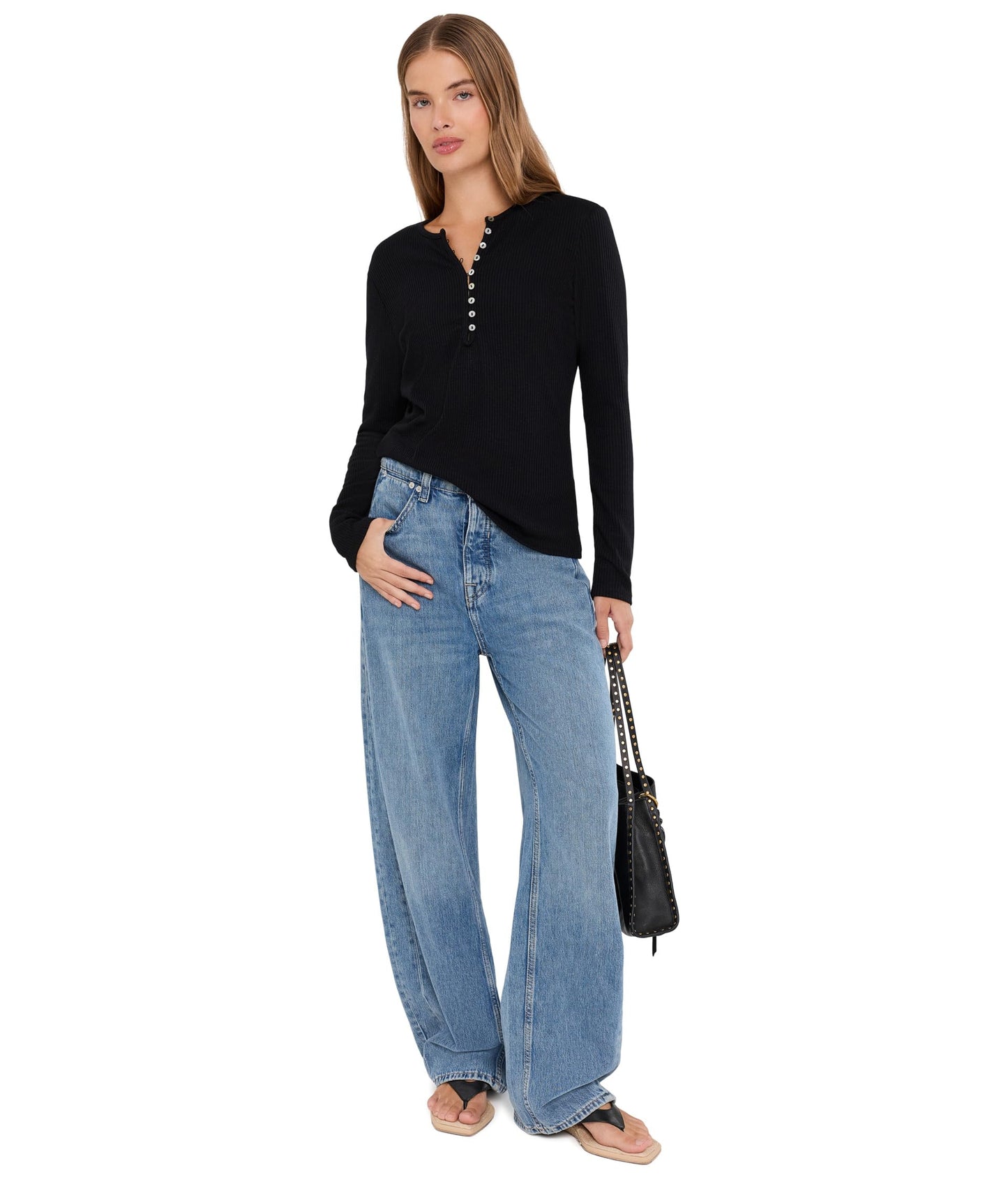 Mabel L/S Ribbed Henley