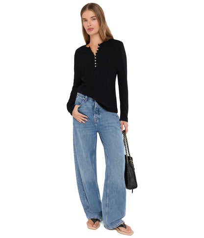 Mabel L/S Ribbed Henley