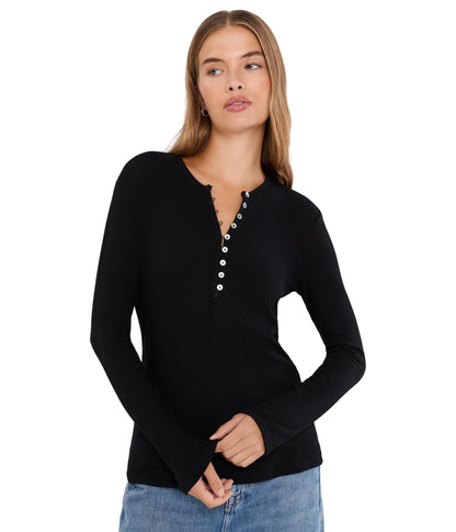 Mabel L/S Ribbed Henley