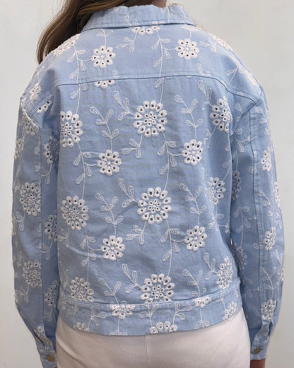 Eyelet Button Front Jacket