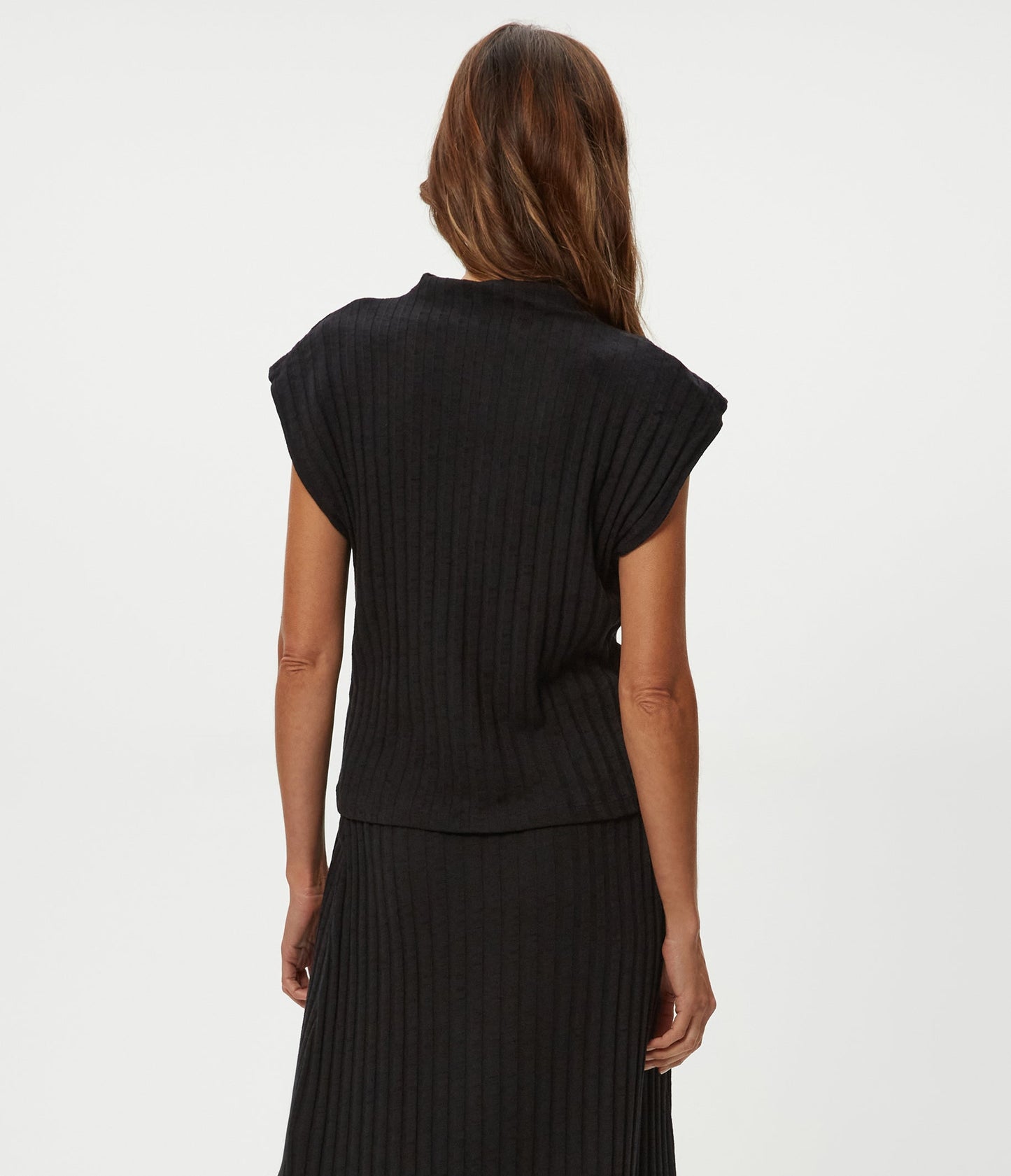 Minka Mock Neck Sleeveless Top