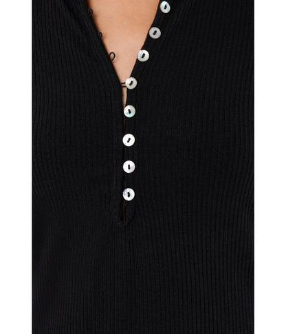 Mabel L/S Ribbed Henley