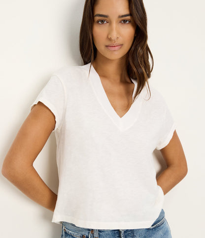Harlan Cropped V-Neck Tee
