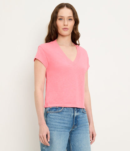 Harlan Cropped V-Neck Tee