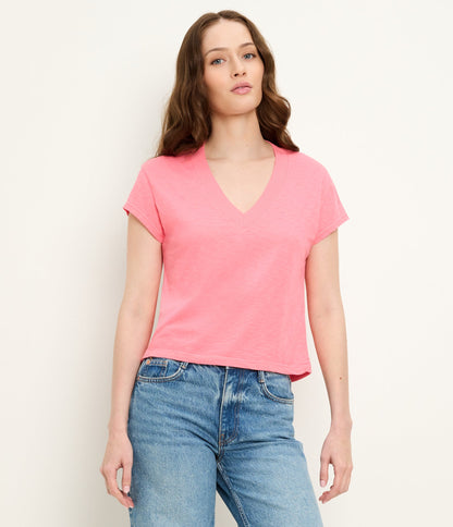 Harlan Cropped V-Neck Tee