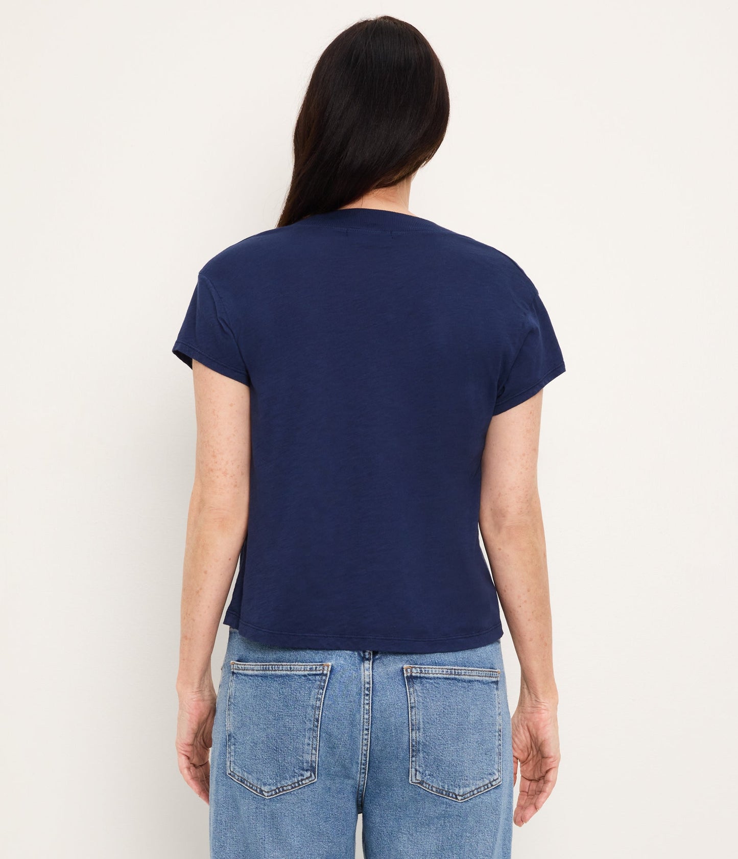 Harlan Cropped V-Neck Tee