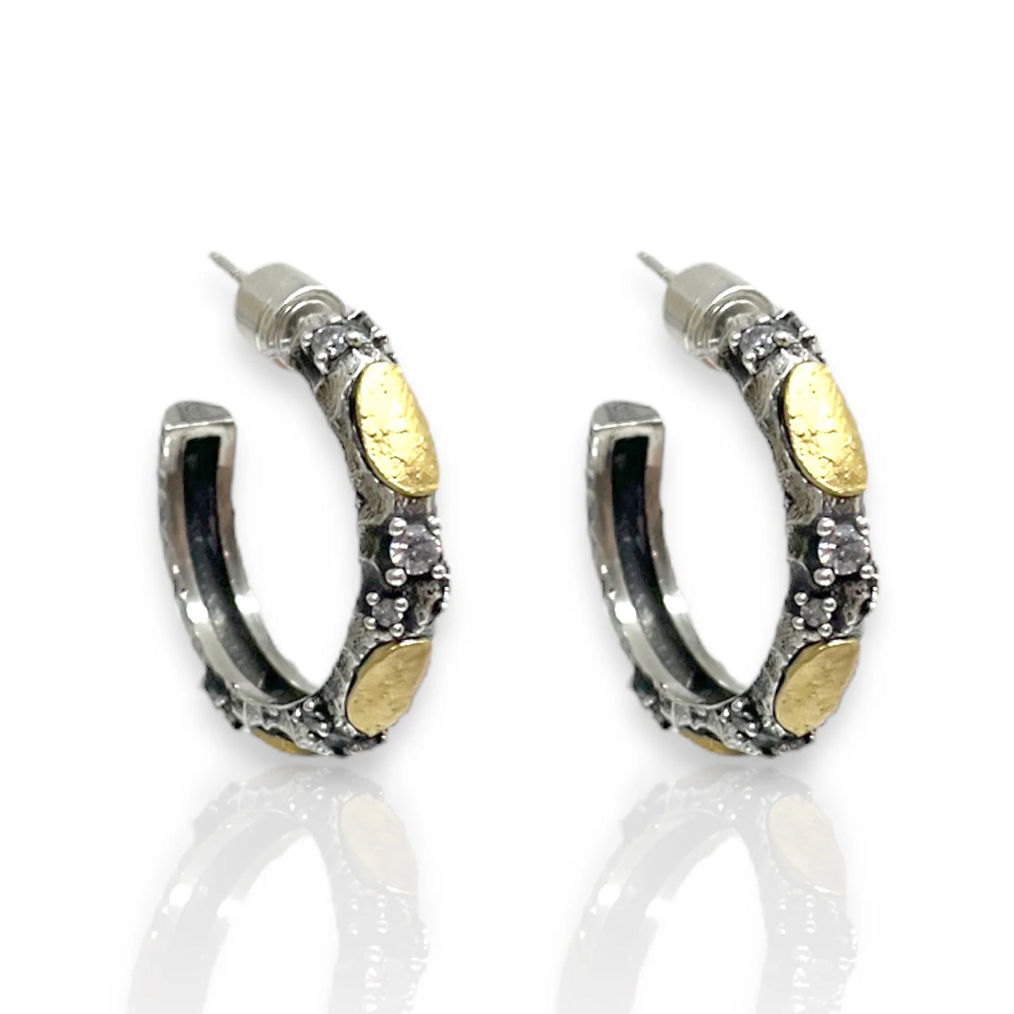 Vintage Silver Alma Hoops 1 inch
