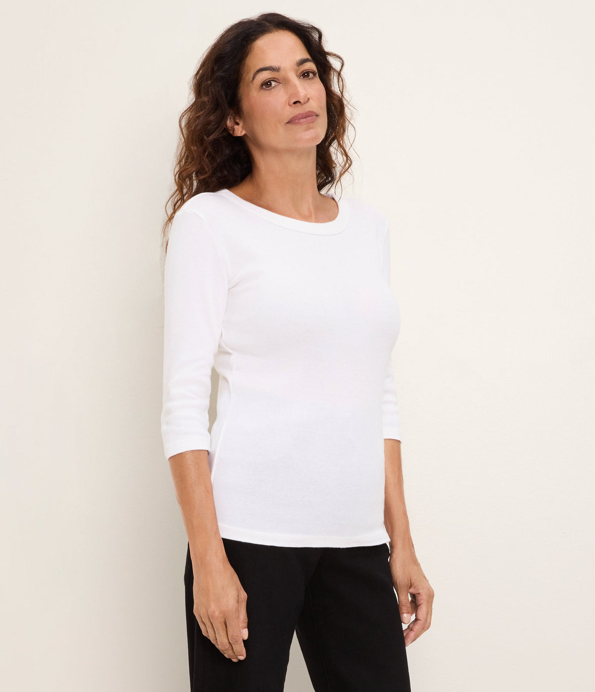 Mae 3/4 Sleeve Merrow Top