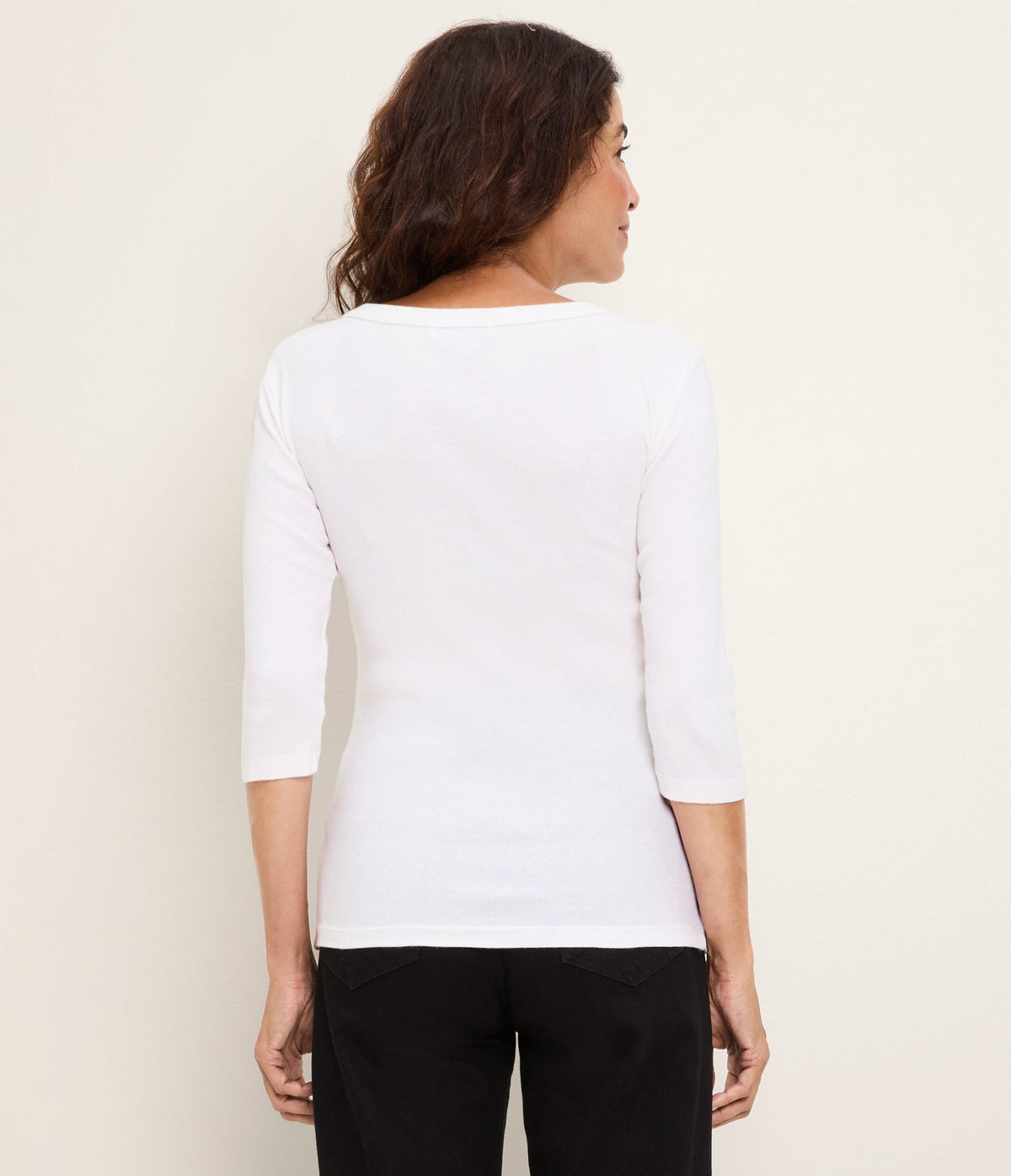 Mae 3/4 Sleeve Merrow Top