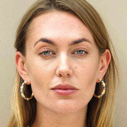 Gold Alma Hoops 1.5"