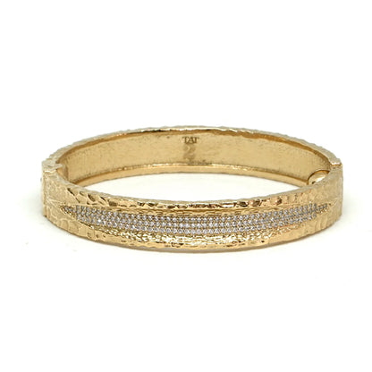 Gold Velen Crystal Inlay Bangle