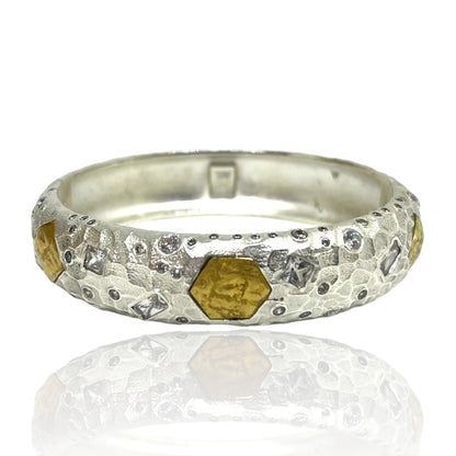 Satin Silver Redondo Bangle