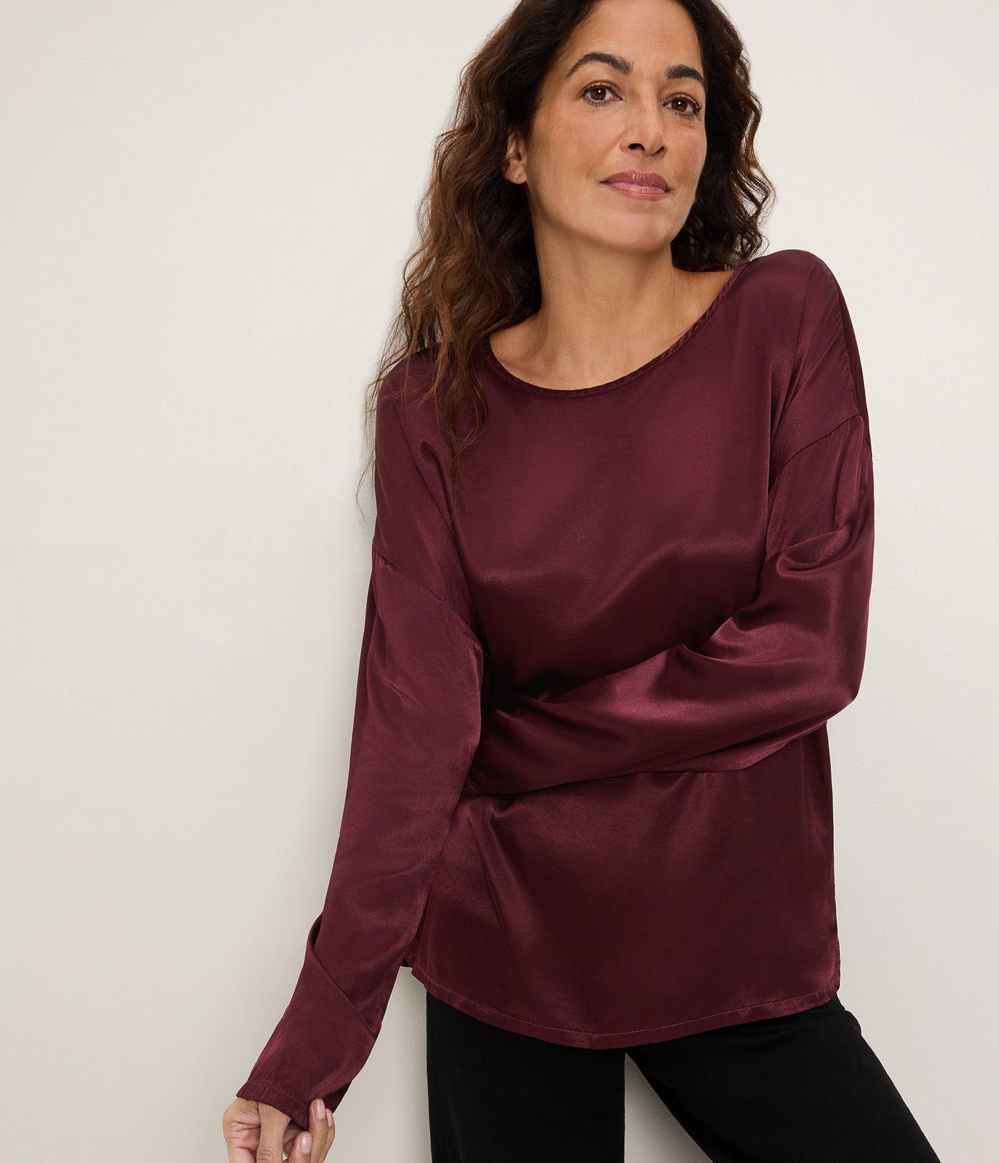 Samira LS Satin Tee