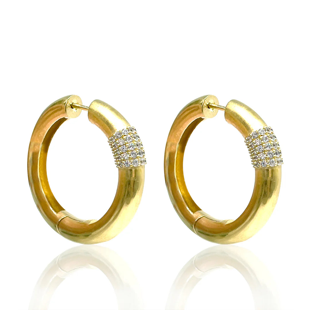 Gold Botere Tube Hoops 1.5"