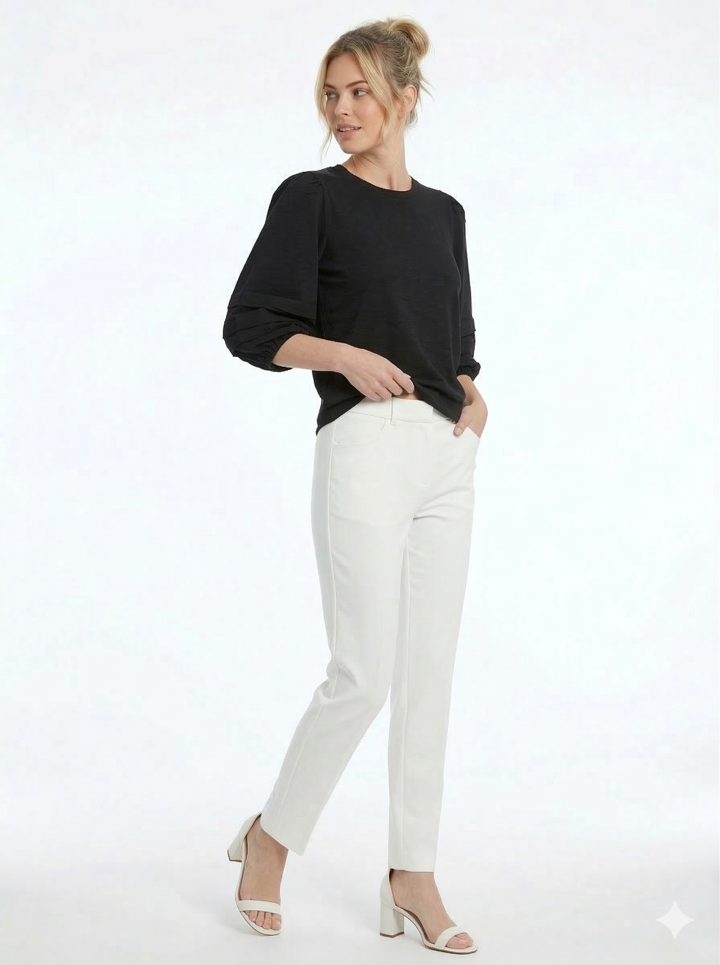 61634 Knit Woven Top