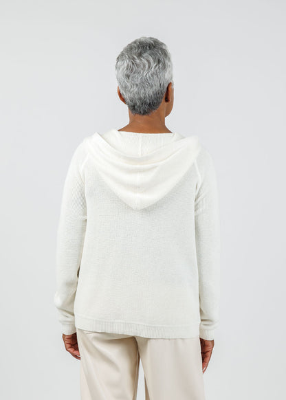 59943 Waffle Stitch Hoodie Sweater